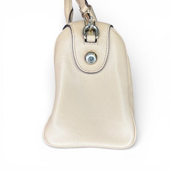 Coach Mini Bennett Satchel Crossgrain Leather in Nude 2-Way Handbag w/ Strap - Picture 4 of 9